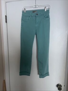 Kut from the Kloth Teal Cropped Straight Jeans